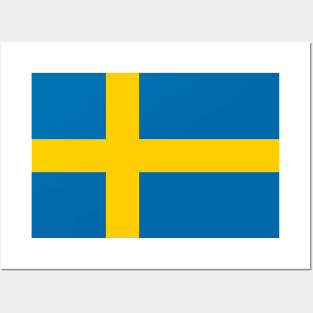 Sweden flag Posters and Art